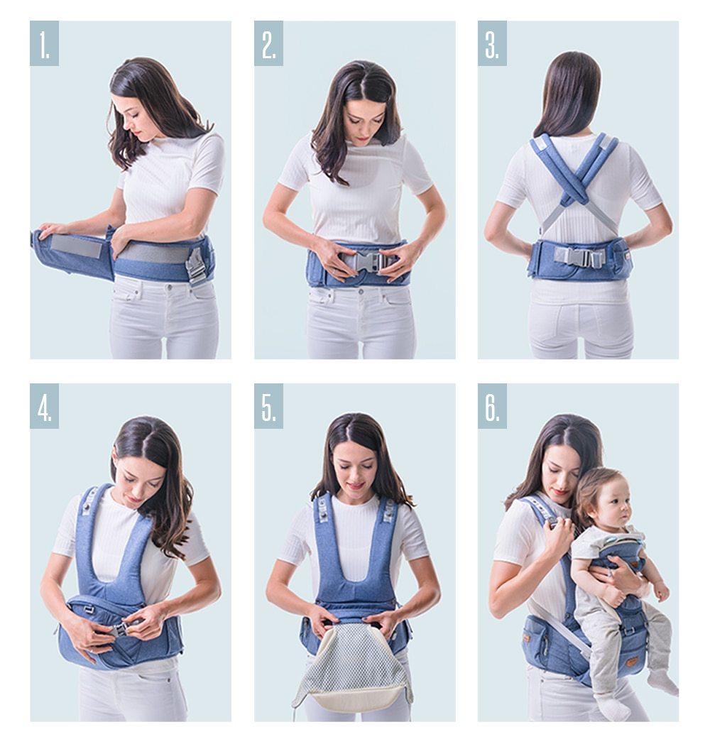 2 in 1 Hip/Seat Baby Carrier